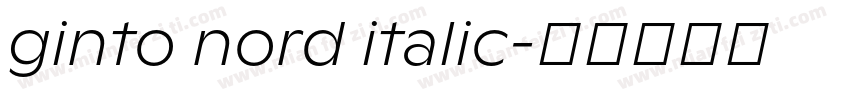 ginto nord italic字体转换